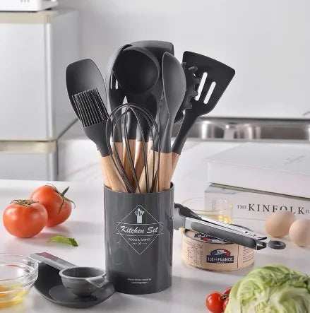 Kit 12 Peças Utensílios de Cozinha - Silicone